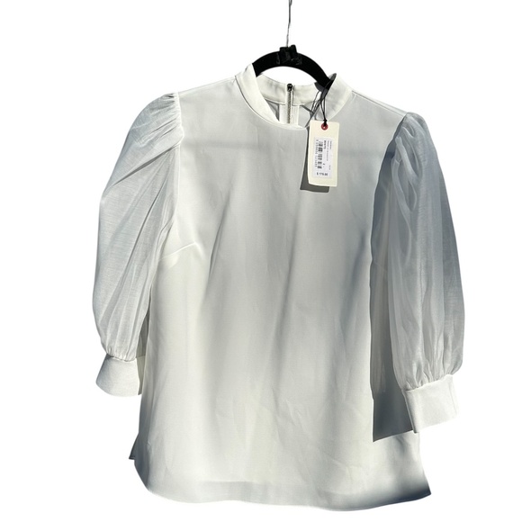 Ted Baker NWT Micaeli Organza Volume Sleeve Top Size 2 - Picture 5 of 12